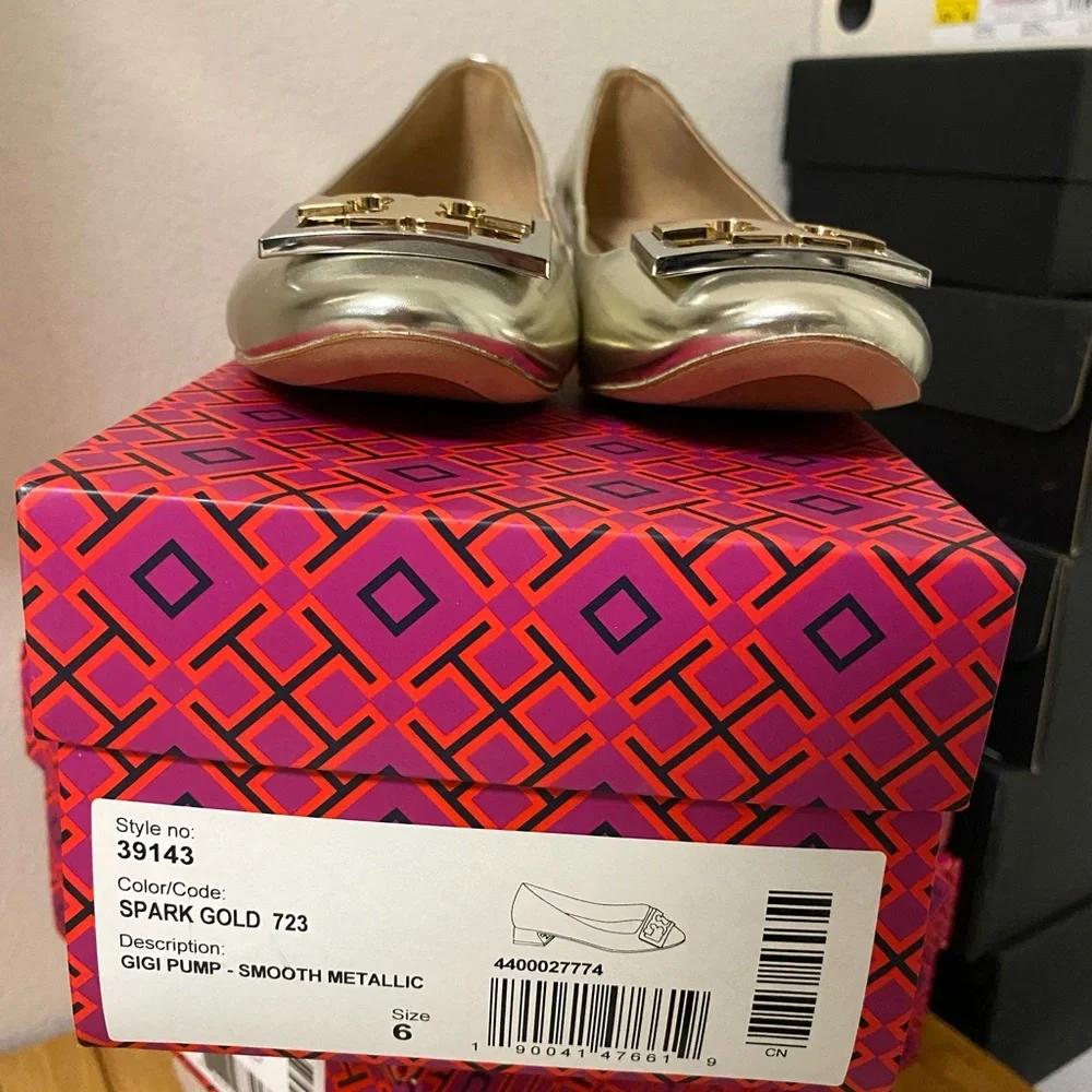 Tory Burch gigi pump spark gold size6 - Picture 6 of 6